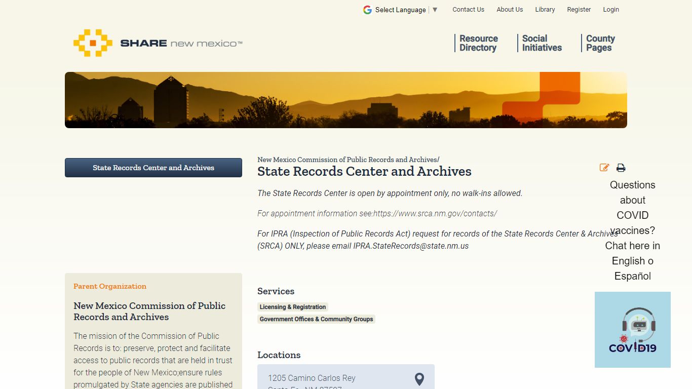 New Mexico Commission of Public Records and Archives | St...